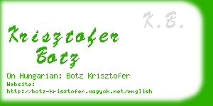 krisztofer botz business card